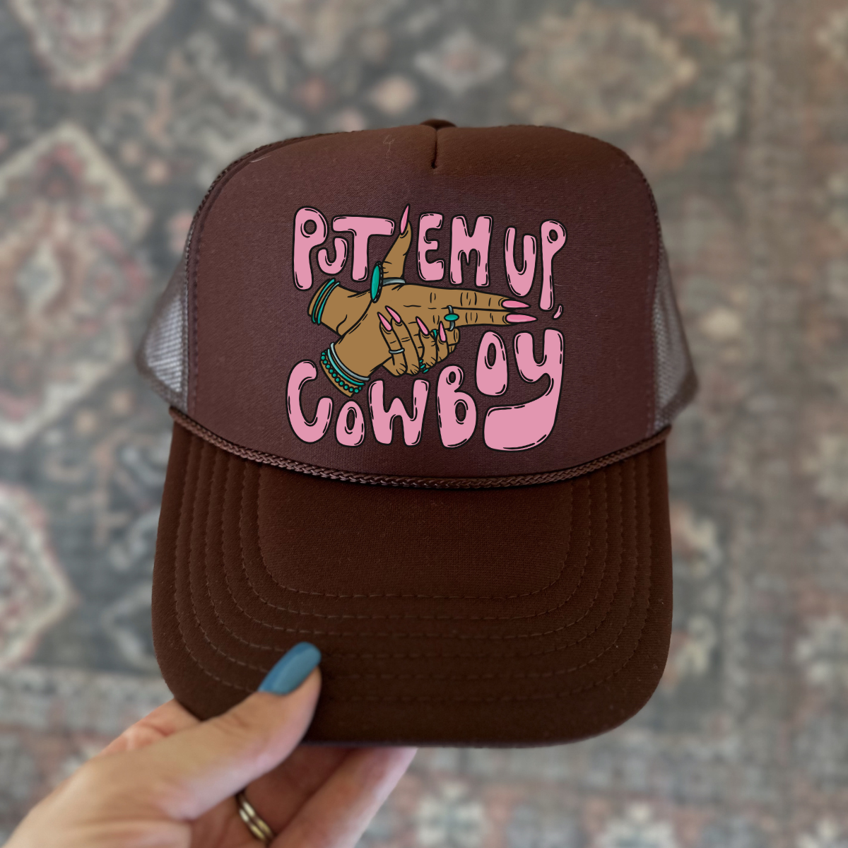 Put Em' Up Cowboy Trucker Hat