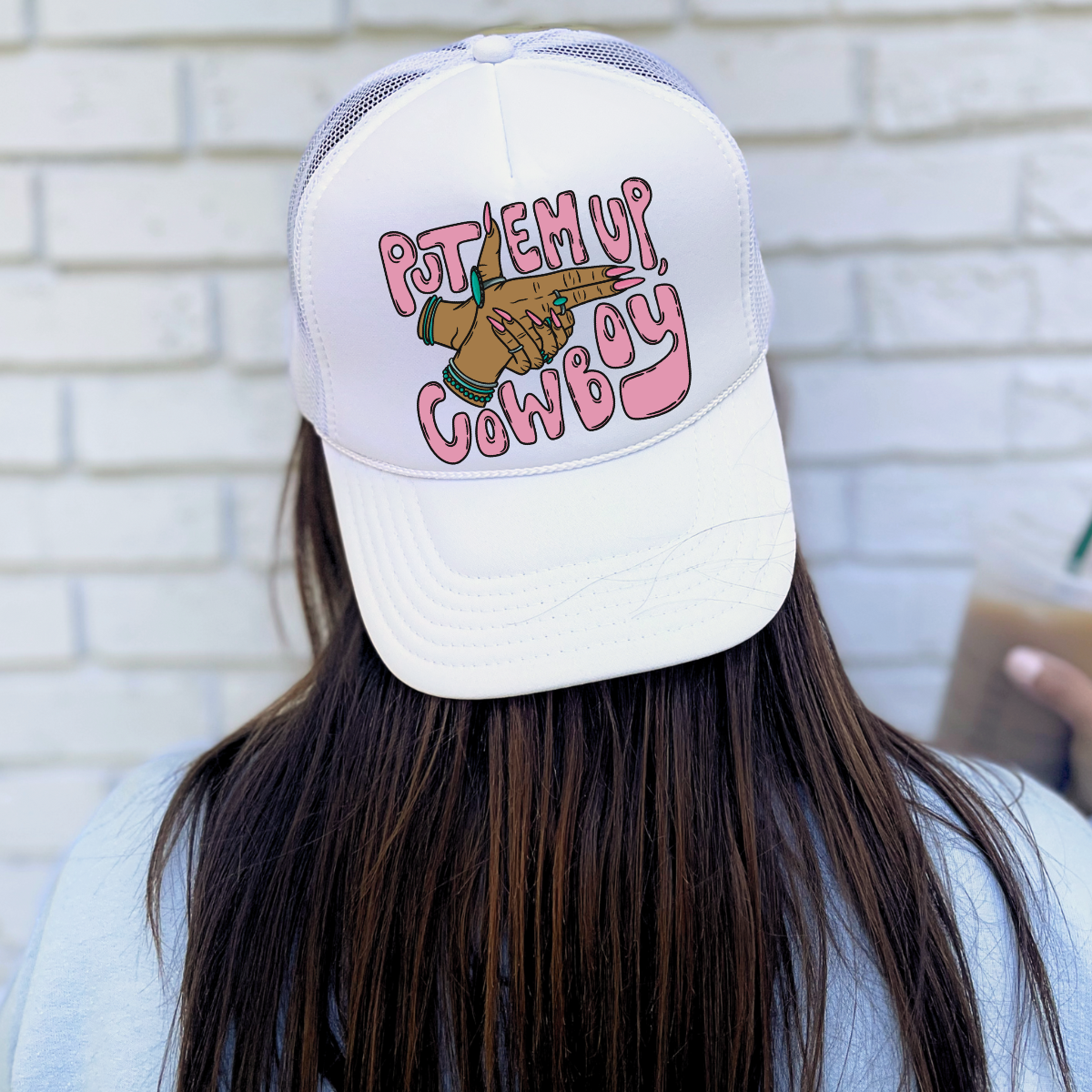 Put Em' Up Cowboy Trucker Hat