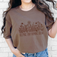 "Helping Tiny Humans Grow" Monochromatic T-Shirt