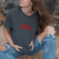 "Cowgirls Don't Cry" Embroidered T-Shirt