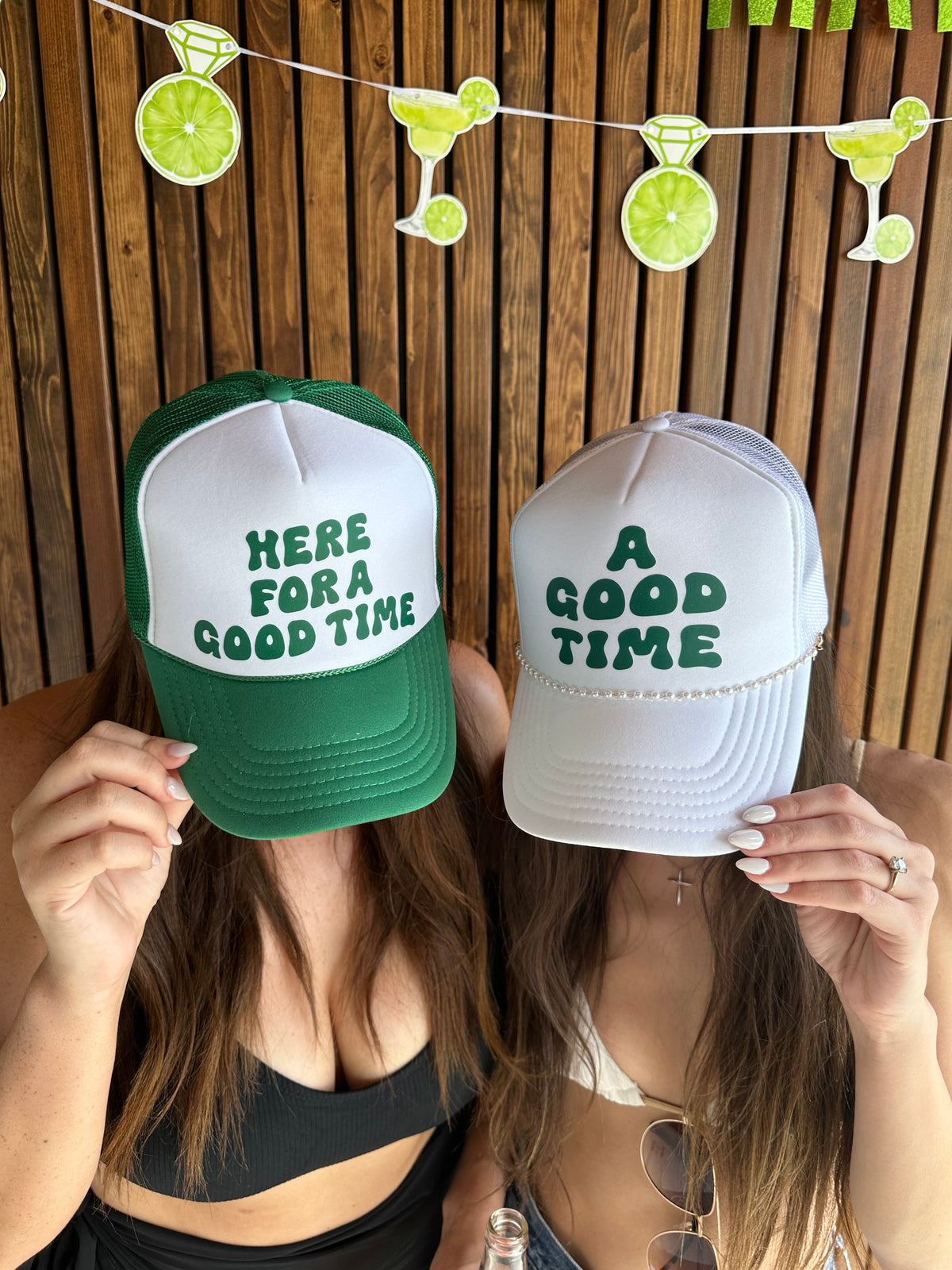 Here for A Good Time Bachelorette Trucker Hat
